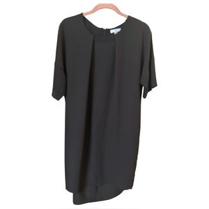 H by Halston Black Short Sleeve Shift Dress Size M